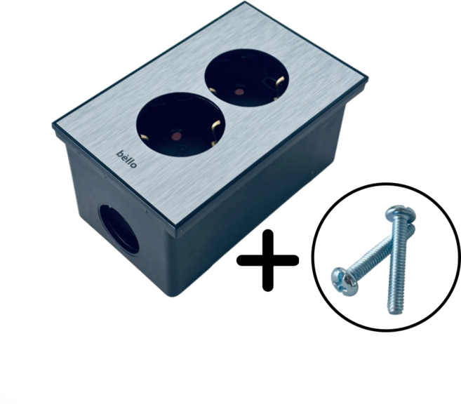 블랙 PVC 노출박스 + 벨로 실버 2구 콘센트 세트 피스 포함 콘센트함 전기자재 흑색 검정, 1개