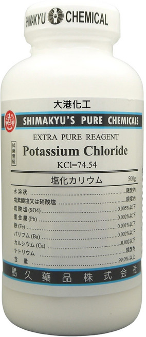 大港化工原料行 氯化鉀 試藥 - 500克 試藥一級, 1個