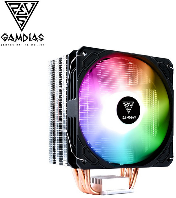 GAMDIAS BOREAS E1-410 散熱器 高效靜音CPU散熱器, 黑色, 1個