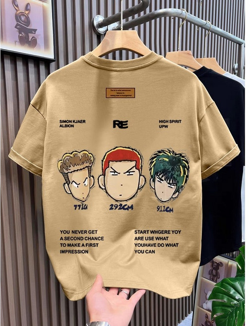 슬램덩크 반팔티 티셔츠 반팔 반소매 여름 강백호 서태웅 송태섭 남녀공용 빅사이즈 굿즈