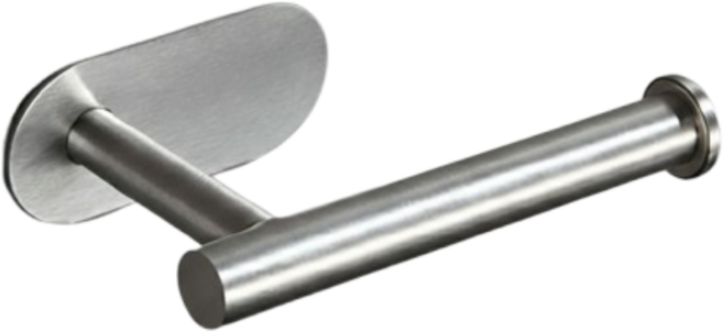 브랜스 올스텐 무타공 심플 휴지걸이, 실버, 1개