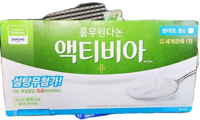 풀무원다논 액티비아 무설탕 플레인, 80g, 16개, 아이스보냉백포장