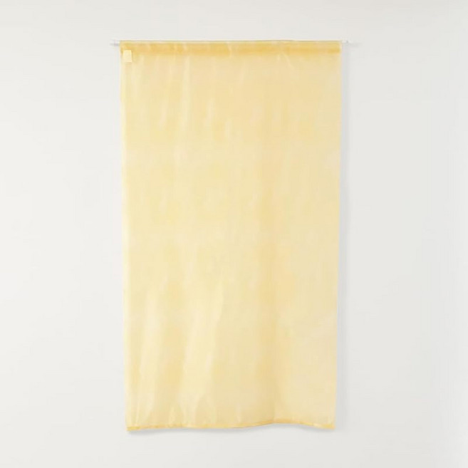 가에이 레이스 Kaei Lace 연꽃 Gold Rush 골드 러쉬 P156150 약 85cm 폭 × 약 150cm 길이 칸막이 일제 세탁 가능 레이스 비침 모던 황색 풍수 2중