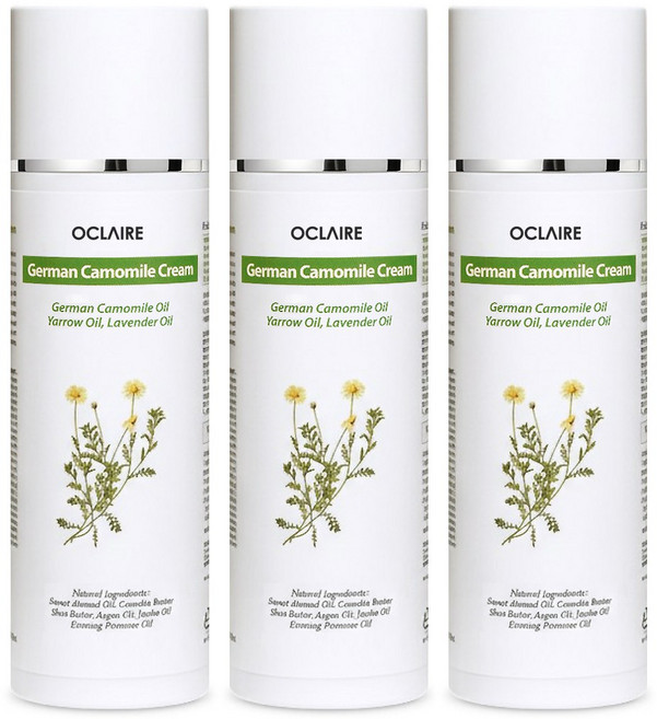 오끌레어 저먼 캐모마일 극민감 극건성 가려움 케어 고보습 크림, 145ml, 3개