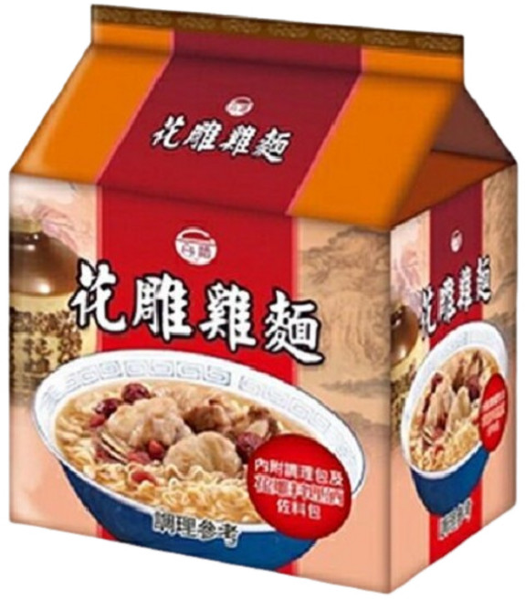 台酒TTL泡麵全系列：麻油雞麵、酸菜牛肉麵等多種口味袋裝, 1個, 花雕雞麵 (3包/袋)