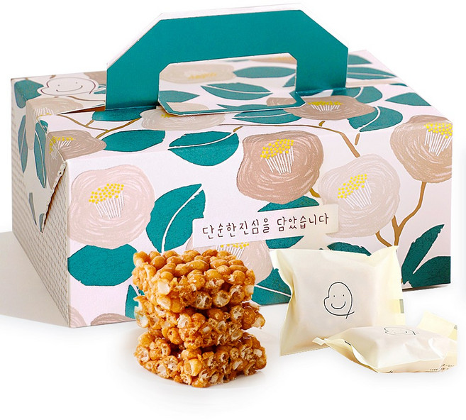 촉촉쫀득 단순한진심 100%우리쌀조청 말랑쫀득 수제오란다 플레인, 10개, 23g