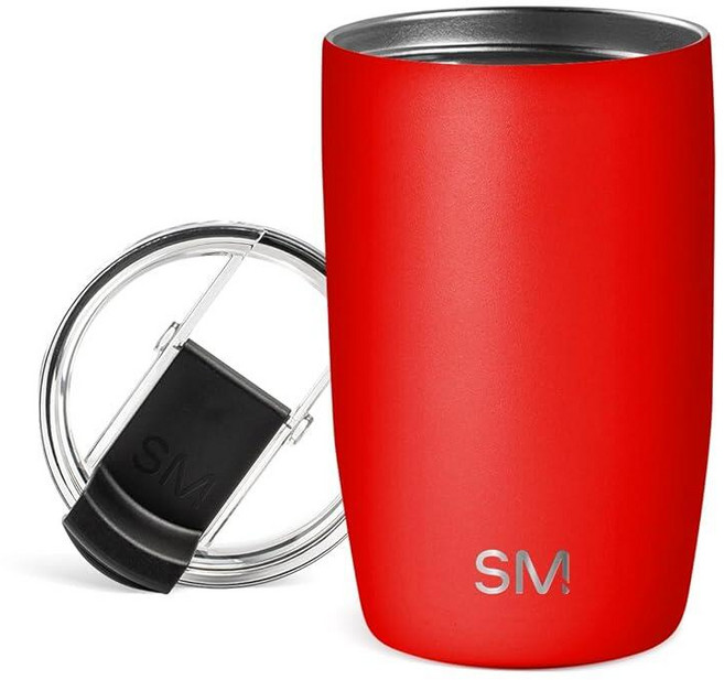 Simple Modern 플립 뚜껑이 있는 보이저 텀블러 | 여행용 커피 머그 단열 스테인리스 스틸 콜드 브루 아이스 또는 핫 컵 여성 및 남성을 위한 선물 473.2ml(16, -Saffron