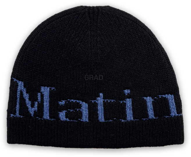 [당일발송] 마뗑킴 로고 자카드 숏 비니 MATIN KIM LOGO JACQUARD SHORT BEANIE + GRAD 정품보증택