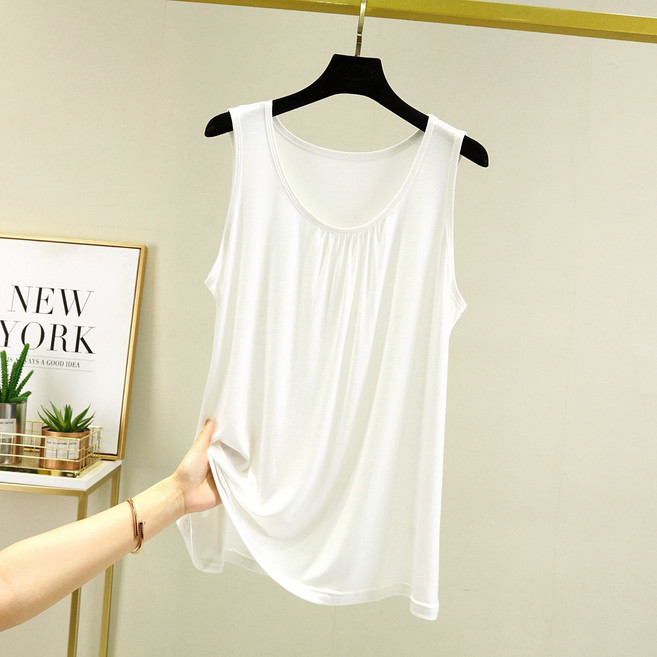 여성 빅사이즈 모달 찰랑찰랑 나시 티셔츠