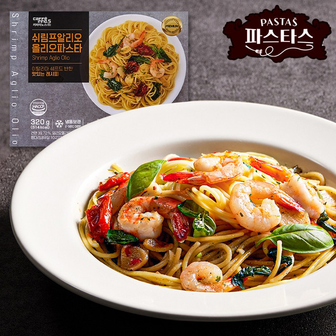 파스타스 쉬림프 알리오올리오 파스타, 4개, 320g
