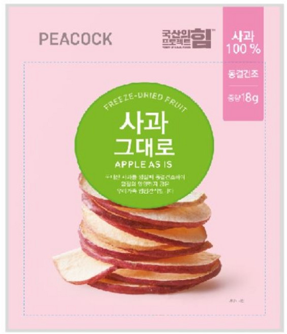 피코크 사과 그대로 30g, 3개