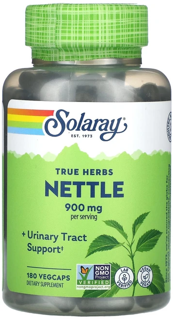 Solaray True Herbs 쐐기풀 900mg 베지 캡슐 180정(캡슐 1정당 450mg), SolarayTrueHerbs쐐기풀900mg베지캡슐18, 1개, 180정 - 쿠팡