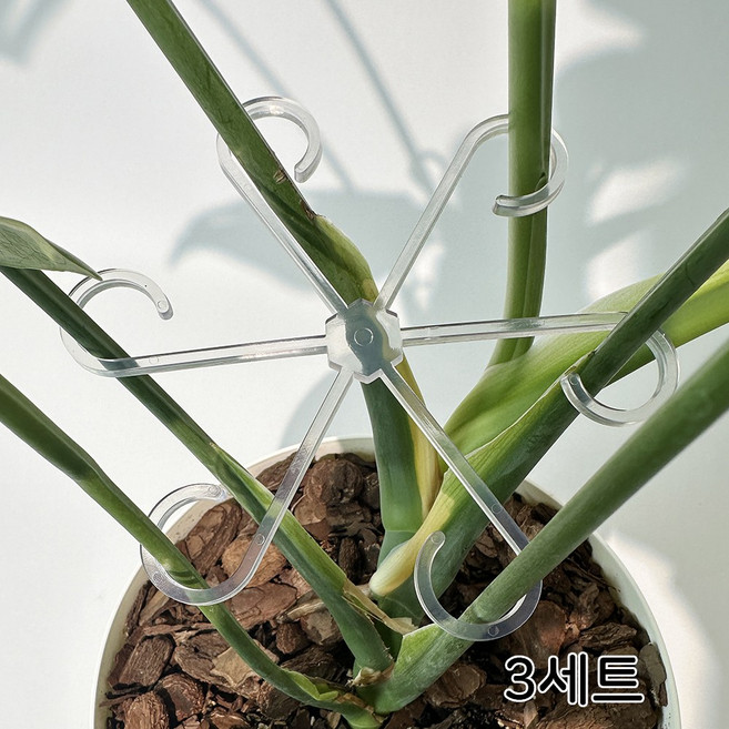 파파가든 바람개비 식물지지대 (투명 4가지 사이즈 1set) 화분 화초 꽃 지지대, 3세트
