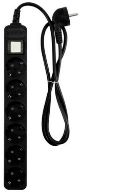 모노케어 안전 접지 멀티탭 6구 DH-2062NT, 10m, BLACK(검정), 4개