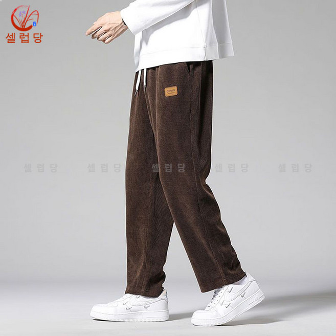 셀럽당 남자조거팬츠 코듀로이 와이드 와이드 캐주얼 남성 팬츠+무료배송
