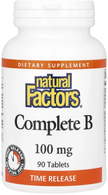 네츄럴팩터스 컴플리트 B 100mg 90정, 1개 - 쿠팡