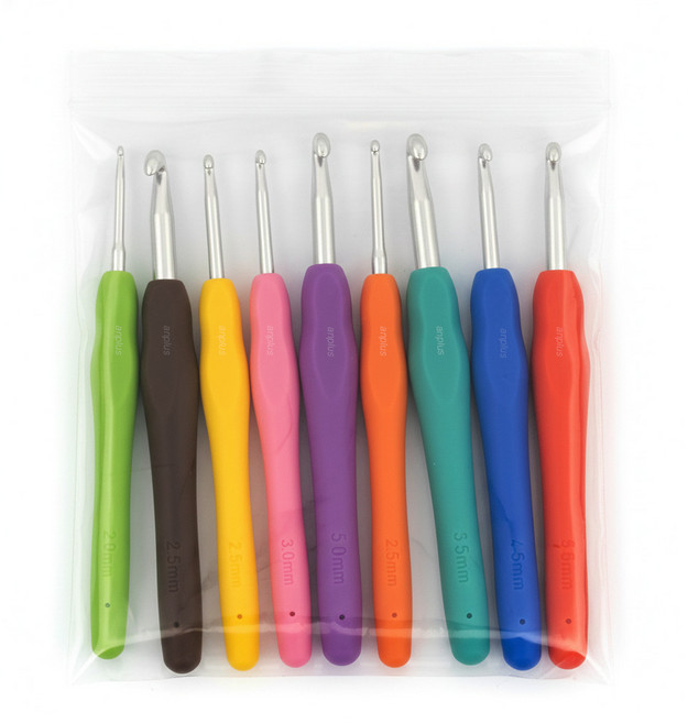 앙플러스 프리미엄 코바늘 세트 레인보우 9종, 1개