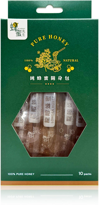 蜂蜜先生 泰國龍眼蜂蜜隨身包 獨立小包裝 方便隨身攜帶 24克x10入, 24g, 10個