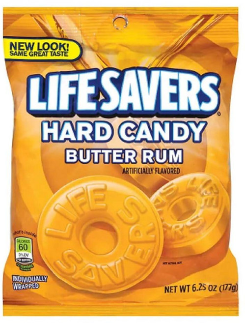 Lifesavers 버터 럼 하드 캔디 백 177.2g(6.5온스)