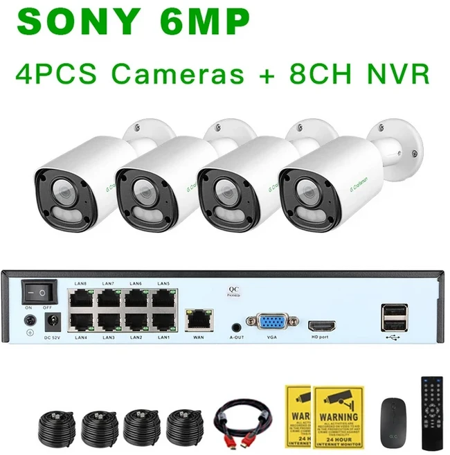 파운데이션 팔레트파운데이션 리퀴드파운데이션CN XMeye YU SO 6MP POE 시스템 키트 Onvif CCTV 비디오 NVR, 01 None HDD, 01 China Mainland, 02 6MP 4Cam 8NVR, 1
