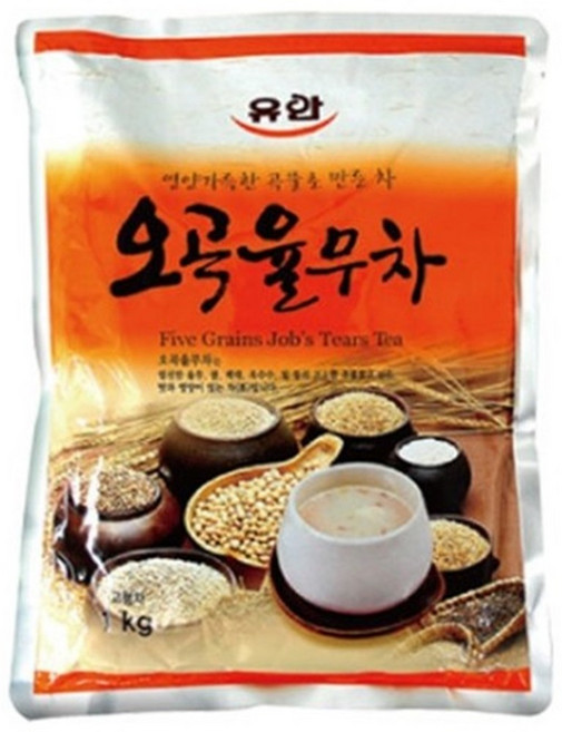 유안 오곡율무차 1kg X 12개(1박스) 자판기용 율무차 곡물차 국산차, 1개입, 12개