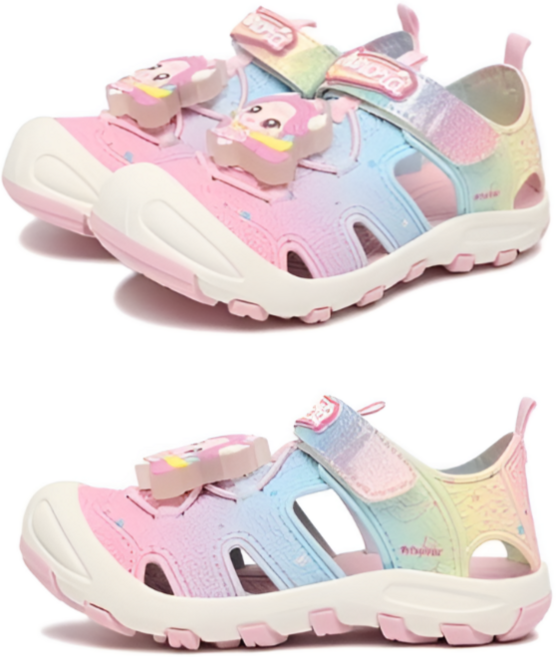 캐치티니핑 LED 스포츠 샌들 오로라핑 어린이 벨크로 여름 남녀공용 야외활동 신발 [매장판]