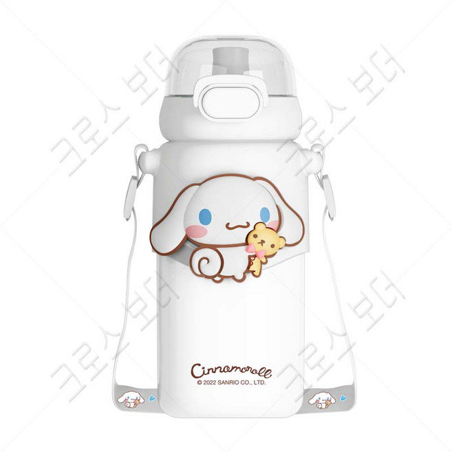 크로스 보더 정품 Sanrio 산리오 원터치 보온보냉 어린이 텀블러 460ml, 시나모롤