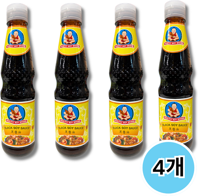 헬스보이 블랙 소이 소스, 4개, 410g