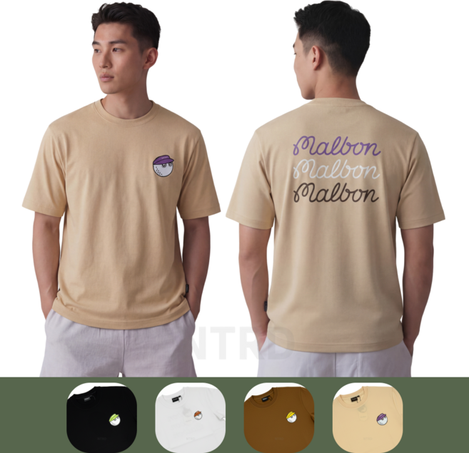 말본 골프 남녀공용 반팔티 트리플 라운드 티셔츠 냉감 기능