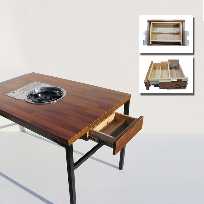 늘가구 핑계고테이블 핑계고 미우새테이블 김종민불판식탁 불판식탁 1번수저통 가정용불판테이블 김종민테이블, (멀바우)수저통+테이블, 1세트