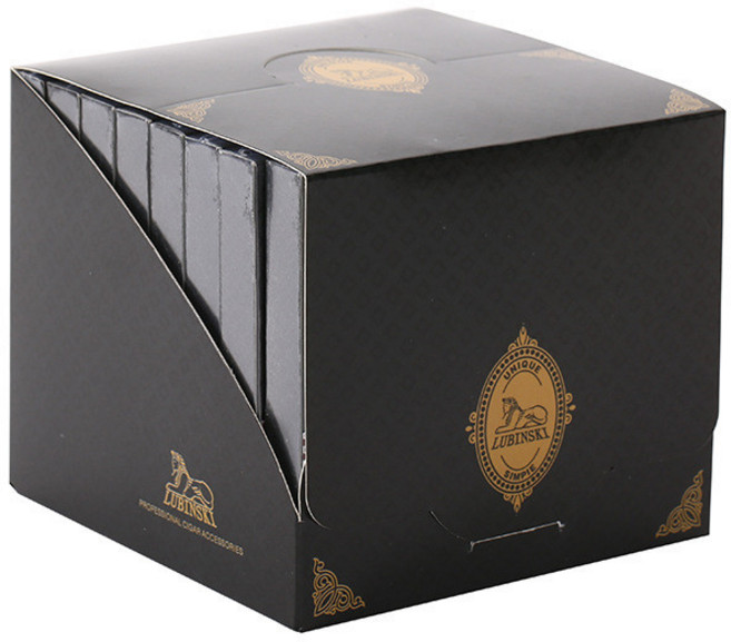 【崇德店】LUB雪茄火柴 去脂松木創意彩盒24排裝 雪茄專用, 黑色（共24小盒）