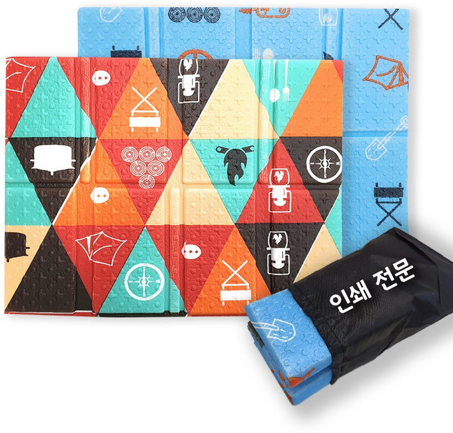 1인용 8단 접이식 휴대용 초경량 등산방석 피크닉 미니방석 휴대용 사우나 1인용돗자리 캠핑매트 판촉물, 8단피크닉엠보방석+가방