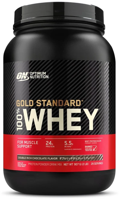 []Gold Standard 100% 유청 더블 리치 초콜릿 907g(2lb) [병 타입], 1g, 1개 - 쿠팡