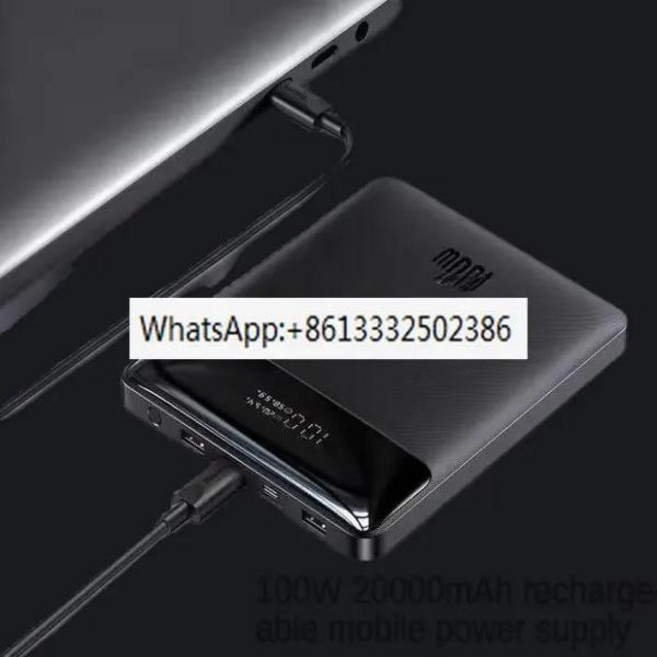 BASEUS 보조배터리 고전력 디지털 디스플레이 고속 충전 모바일 공급 장치 대용량 블레이드 20000mAh 100W, 1개