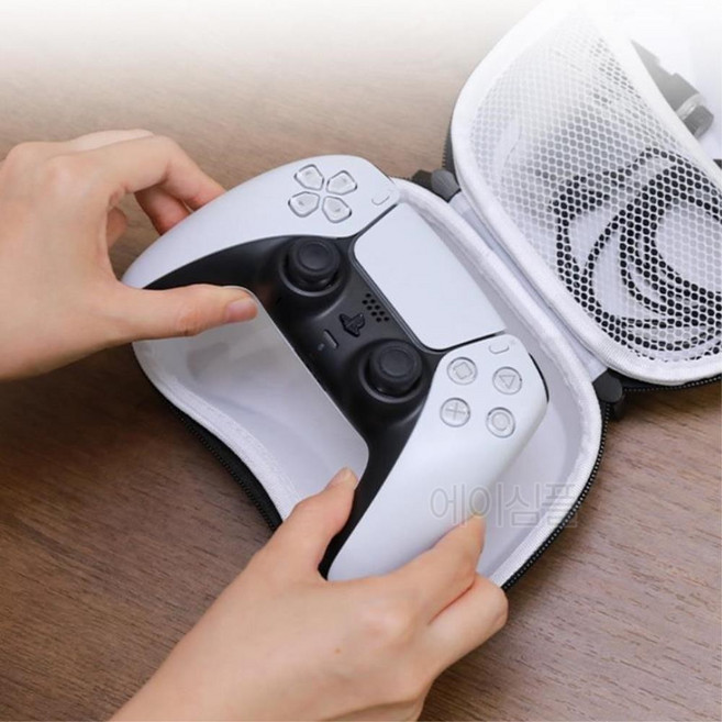 휴대용 플스5 듀얼센스 게임 패드 파우치 엑박 게임패드 케이스 컨트롤러 보관 수납 보관함 가방, 화이트