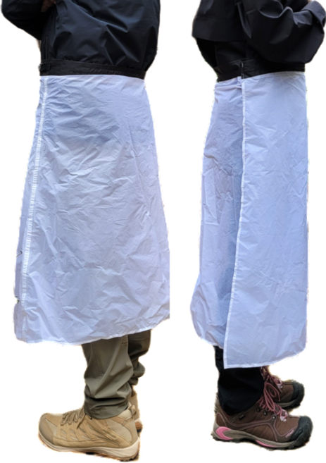 리빙아웃도어 초경량 우비치마 레인스커트 골프 등산 백패킹용 우비 LDPE-RS15, 레인화이트, 1개