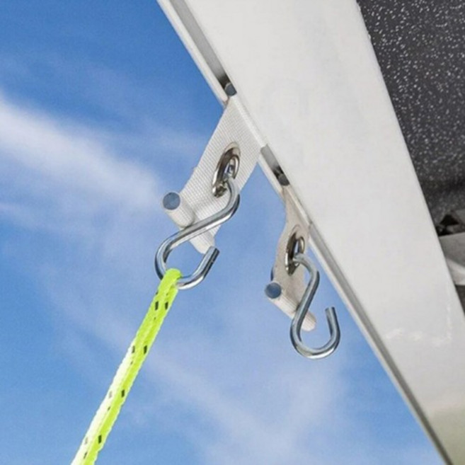 레일 피팅 카라반 RV 어닝 후크 고리 차양 그늘막 선쉐이드 설치 캠핑카 부품 어닝행어, 화이트