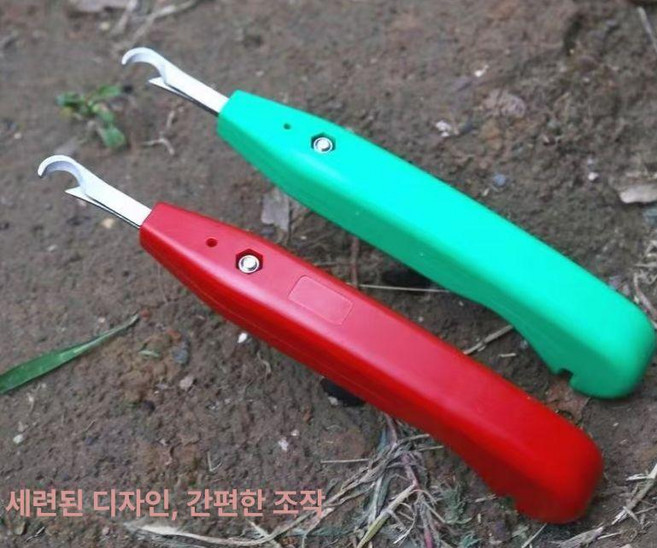 고추 따는 가위 딸기 꼭지 원예용 화조 가위 농사 장갑 구형 채집 따기, 2개 꽃고추 따는 기계 그린 레드, 1개