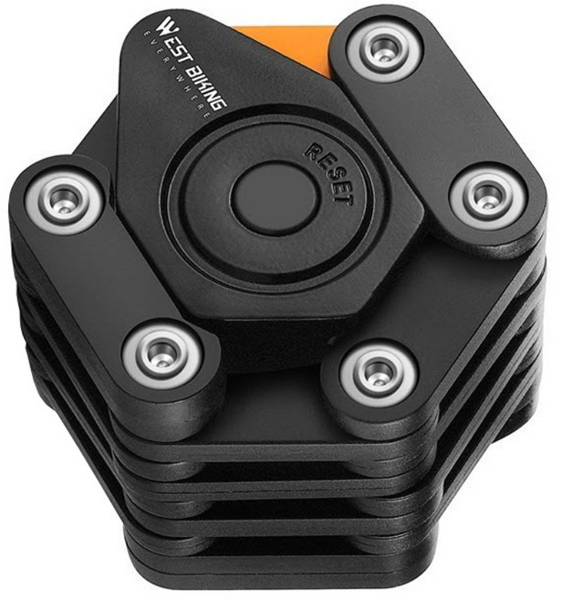 시그니처베이지 자전거 킥보드 자물쇠 번호키 유락 관절락 도난방지 YPZ098, 1개, 블랙