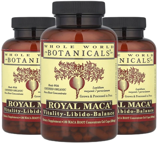 홀월드보태니컬스 Royal 마카 Maca 500mg 젤 캡슐 180정 2+1, 3개 - 쿠팡