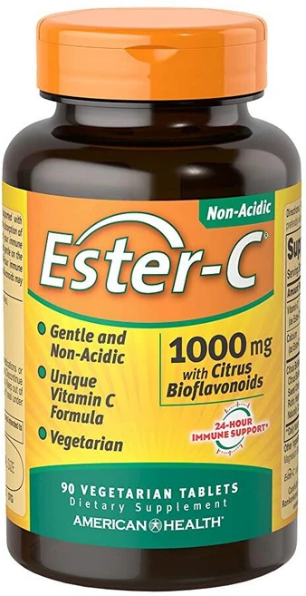 American Health Ester-C 시트러스 바이오플라보노이드 함유 1000mg 90정, 1 Count (Pack of 90), 1개 - 쿠팡