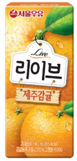 서울우유 리이브 제주감귤 주스, 190ml, 8개