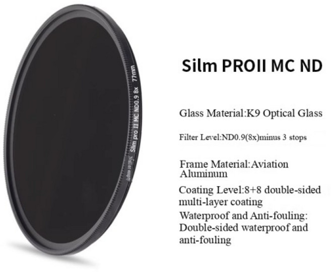 하이다 ND1000 고정형 ND 필터 프로 II 코팅 40/49/52/55/58/62/67/72/77/82mm - 미러리스 및 DSLR용 중립, 01 52mm, 03 ND1000x