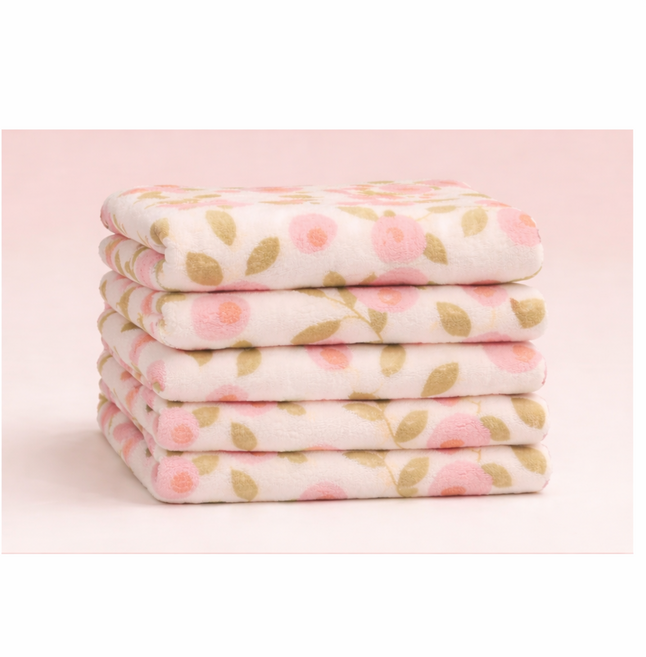 딜리버샵 플라워 극세사행주 주방타월 물기제거, 5개