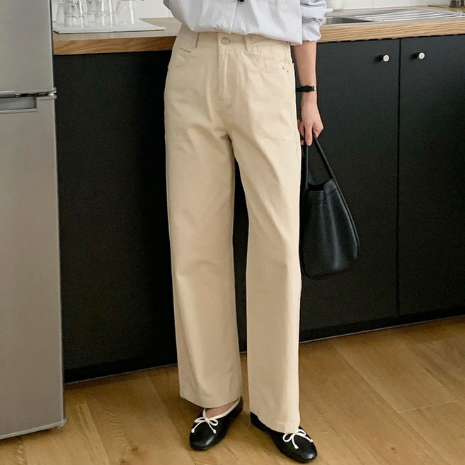 [#롱/숏버젼#S~XL]여성 베이직 롱 와이드 팬츠 빅사이즈 면팬츠