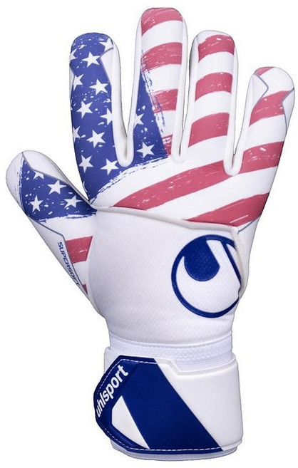 Uhlsport | USA World Cup 2026 Supersoft HN Goalkeeper Gloves 레드/화이트/블루 (10)