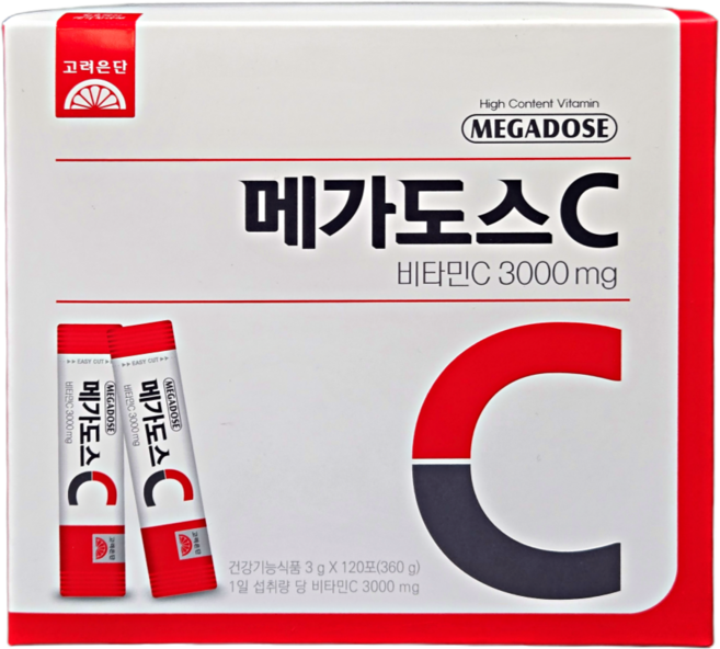 고려은단메가도스C 3 000mg x 120포 Korea Eundan Megadose C 3 000mg / 120ct, 3g, 120개