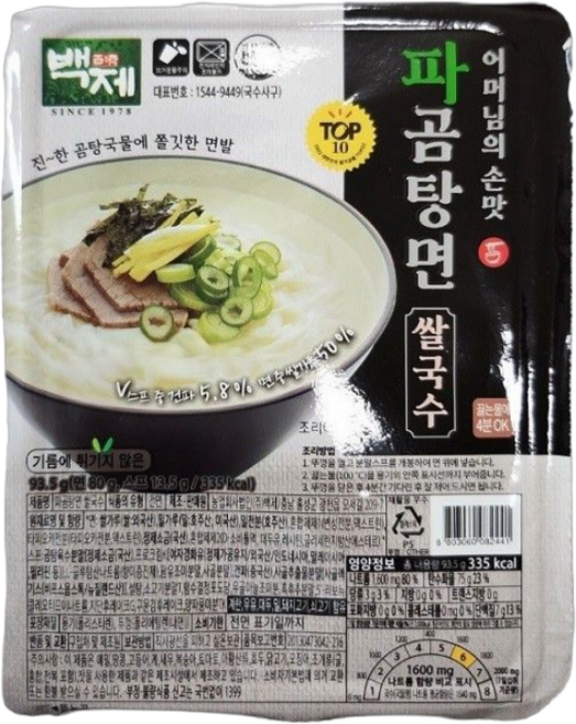 백제 진한 파곰탕면 쌀국수, 93.5g, 12개