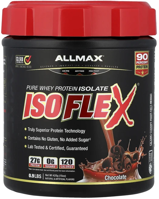 몸관리하세요 겨울입니다 ALLMAX ISOFLEX® 순수 분리유청단백질 초콜릿 425g(0.9lb) 특별관리진행, ALLMAXISOFLEX순수분리유청단백질초콜릿425g0, 425g, 1 - 쿠팡