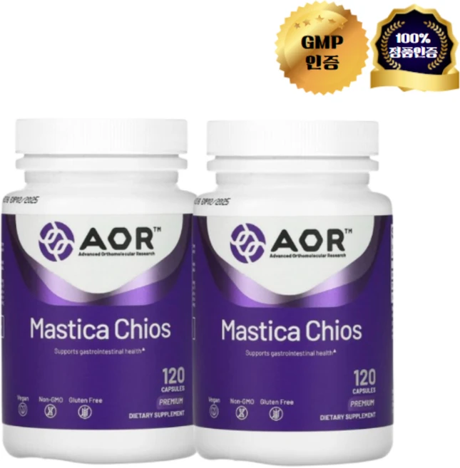 AOR 에이오왈 다이제스티브 마스티카 키오스 Mastica Chios 400mg, 2개, 120정 - 쿠팡